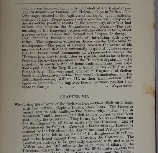 Rambles through the archives of the Cape of Good Hope-1688-1700 by H.C. Vos Leibbrandt.