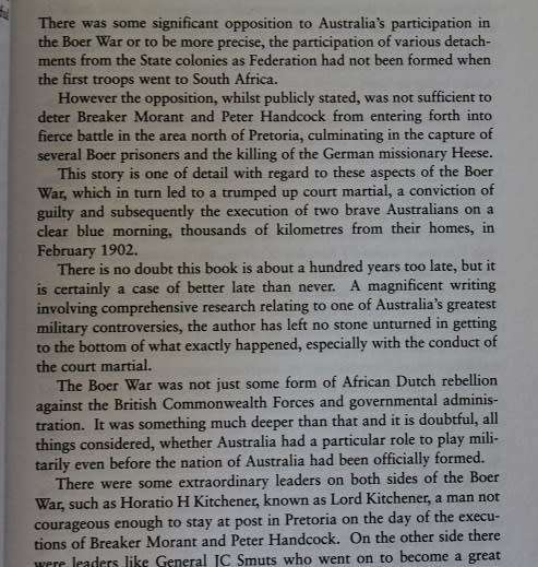 Shoot straight ,you bastards by Nick Bleszynski. The truth behind the killing of ` Breaker` Morant.