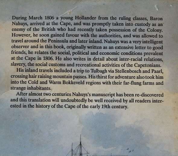 Adventures at the Cape of Good Hope in 1806 by H.G. Nahuys van Burgst