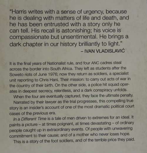 In a different time by Peter Harris. The inside story of the Delmas four.