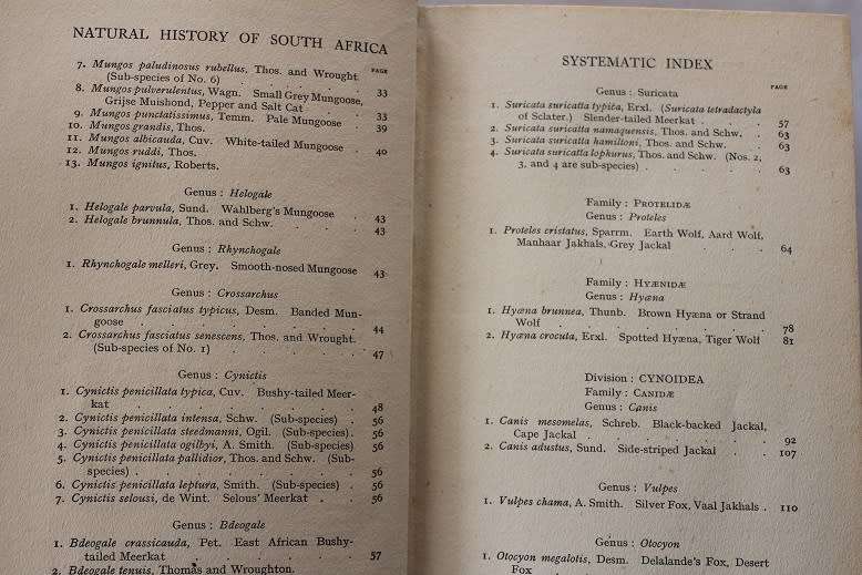 The Natural History of South Africa by F.W. Fitzsimons. Mammals vol. 2