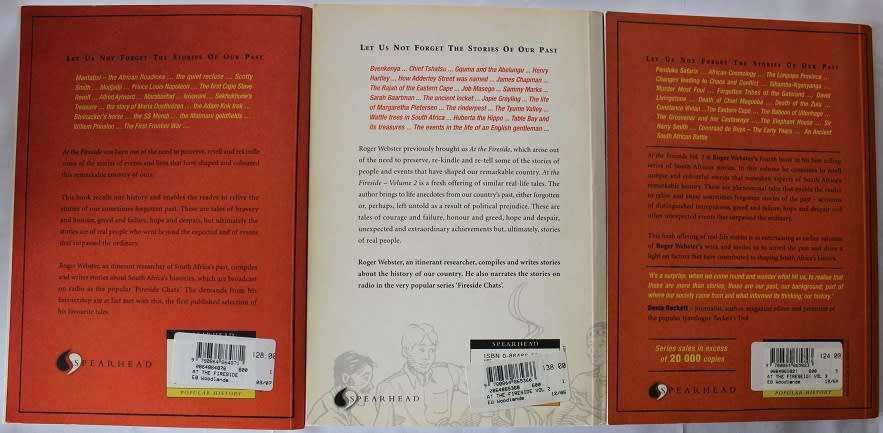 At the Fireside by Roger Webster. Volumes 1-3. True Southern  African Stories