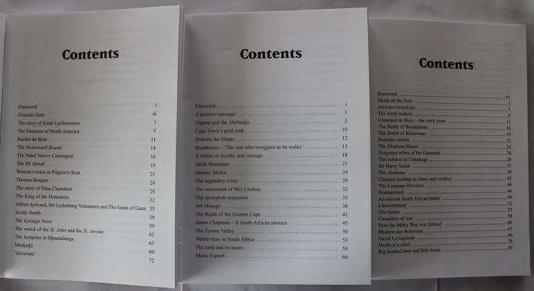 At the Fireside by Roger Webster. Volumes 1-3. True Southern  African Stories