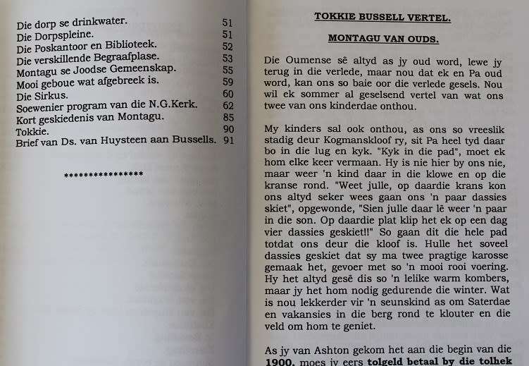 Montagu deur Tokkie Bussell. Soos die dorp was vanaf my kinderdae.