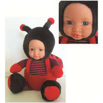 GORGEOUS TEDDY LADYBUG WITH BABY FACE