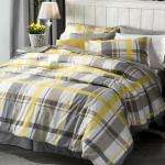 PHOEBE CHECK DUVET COVER SET (QUEEN) TOP QUALITY