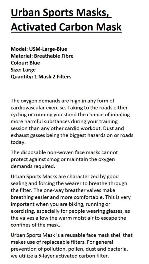 Sports Masks, Activated Carbon, dust mask, replaceable filter
