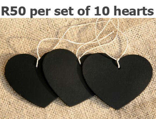 Chalkboard heart favours (10 pack)