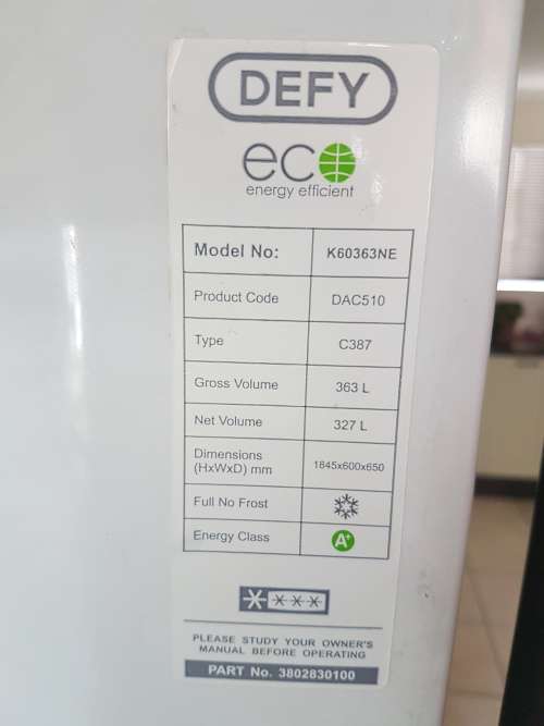 Defy Fridge 363L