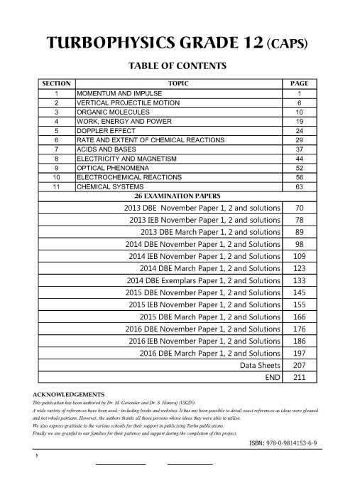 TURBOPHYSICS GRADE 12