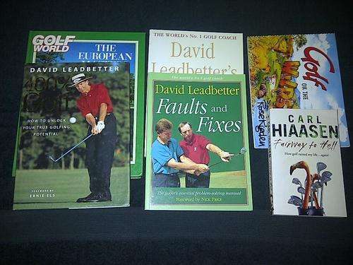 6x Golf related books, 3x by David Leadbetter