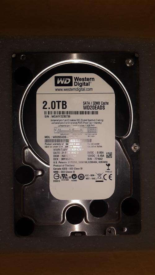 Western Digital WD20EADS 2Tb 7200rpm SATA Harddrive