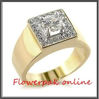 FOR THE SIMPLE MAN WITH NO HICCUPS - 18CT PLT GOLD GENTS RING