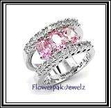 **FREE R50.00 GIFT** Gorgeous Pink simulated diamond FASHION ring!!size 6/10