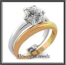 ** FREE R50.00 GIFT** BUY NOW! Truly awesome 2 tone, 2 piece 1.5ct diamond wedding set. size 10