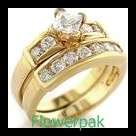 Two piece 1ct wedding ring cladded in 14kt gold size 6