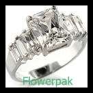 Gorgeous 2ct diamond engagement ring cladded in 14kt w/gold size 8