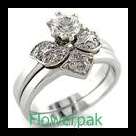 Antique 2 piece wedding ring cladded in 14kt w/gold size 6