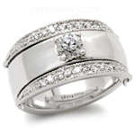 **FREE SHIP** size 7/8/9/10 BRILLIANT cut 3in1 piece cz diamond wedding ring