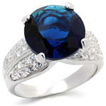 **FREE SHIP** size 7/8/9/10 - 5ct Solitaire Sapphire CZ ring