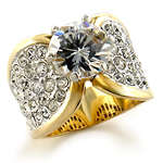 **FREE SHIP** size 7/8/9/10 - 3 carat celar cz gold tone wedding ring