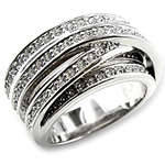 **FREE SHIP** size 7/8/9/10 Pave clear Swarovski Ring