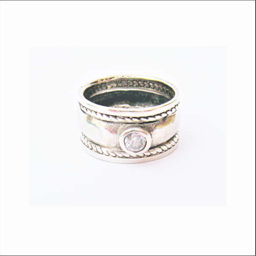 Sterling Silver CZ Ring - Size M