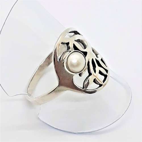 Natural Cultured Pearl Sterling Silver Ring