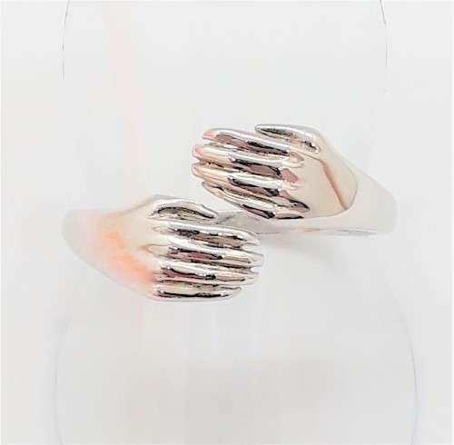 Friendship Hands Sterling Silver Ring
