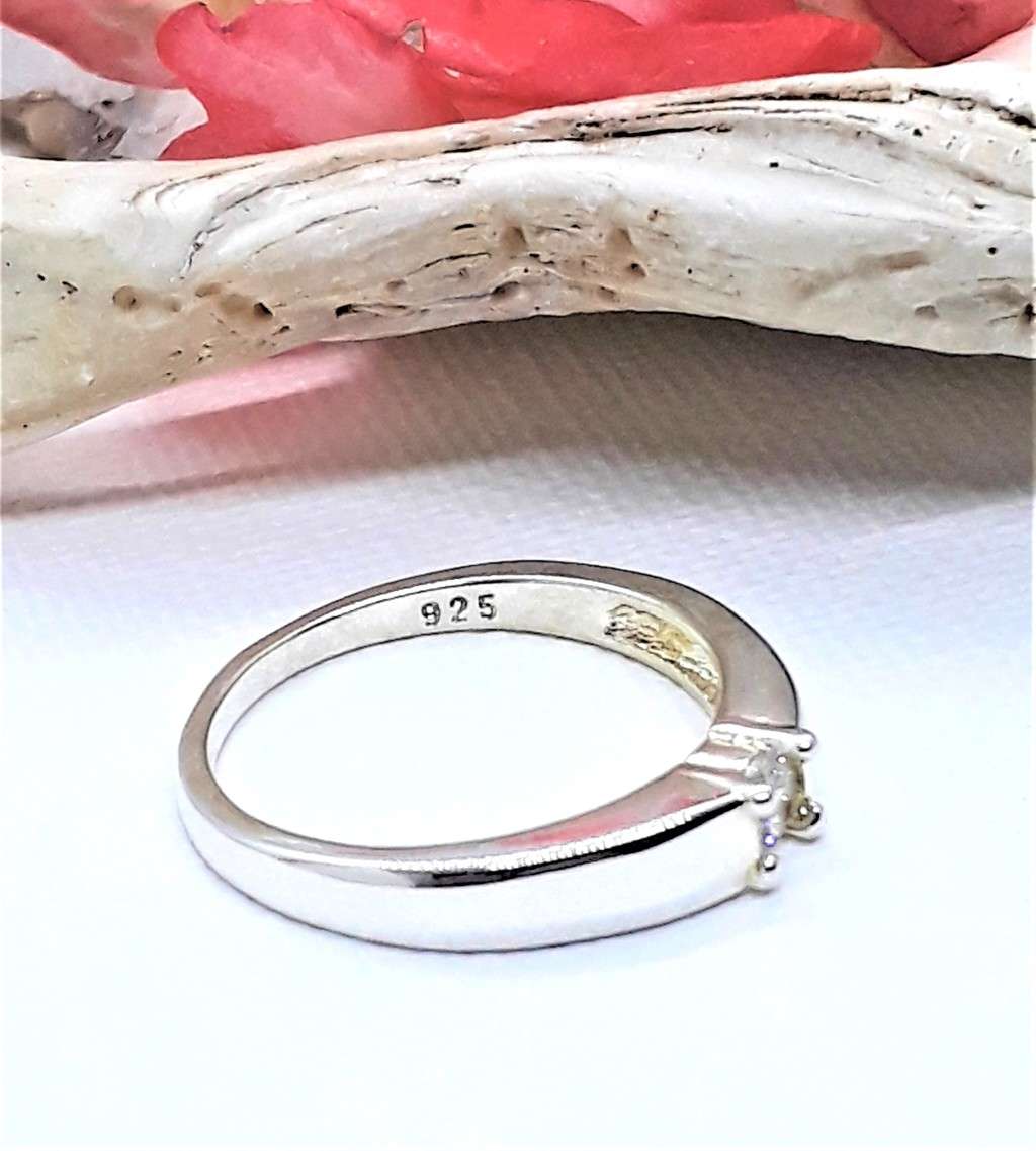 Elegant Cubic Zirconia Sterling Silver Ring