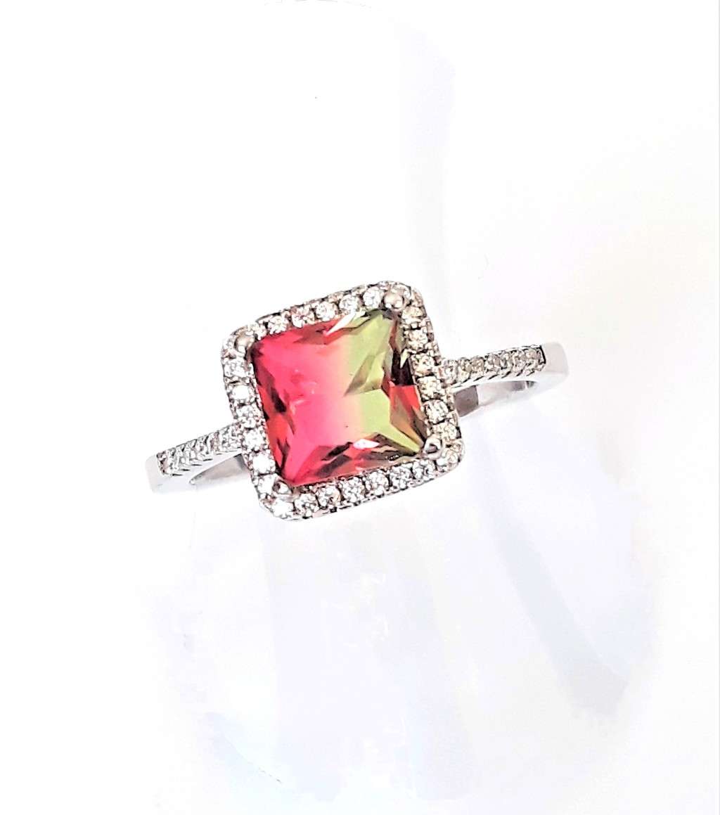 Pink Mystic Topaz Sterling Silver Ring