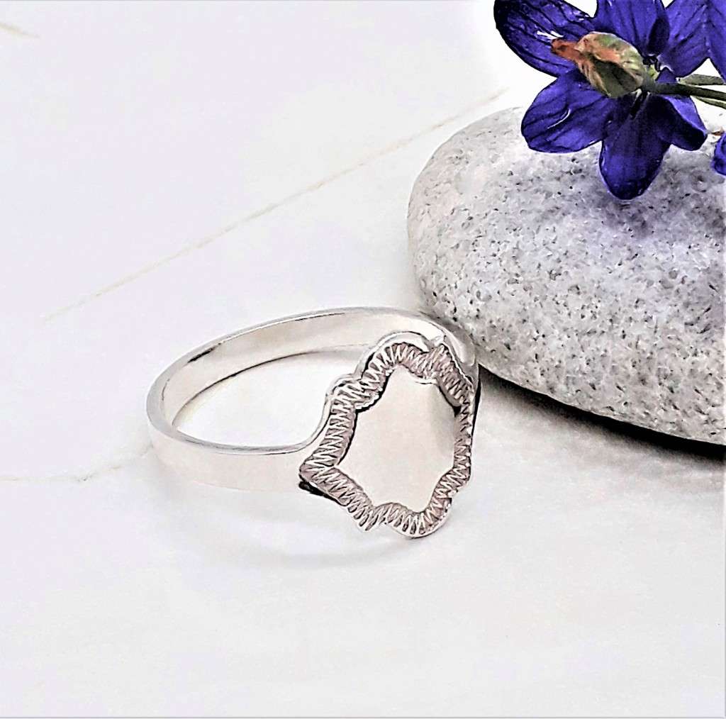 Shield Signet Sterling Silver Ring