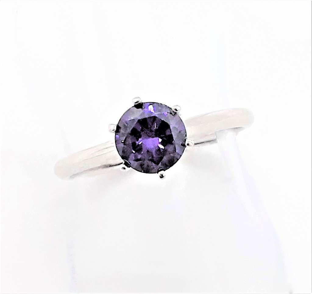 Adjustable Cubic Zirconia Sterling Silver Ring