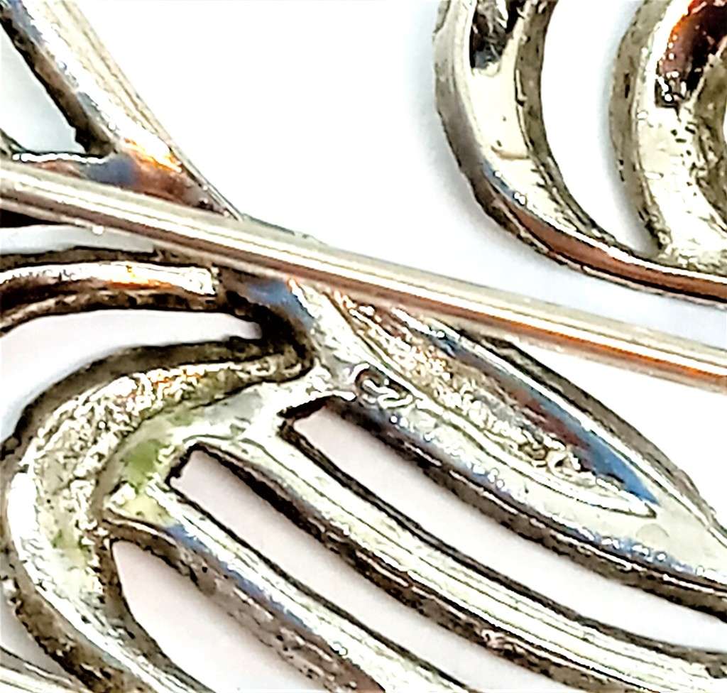 Art Deco Sterling Silver Marcasite Brooch in Original  Box