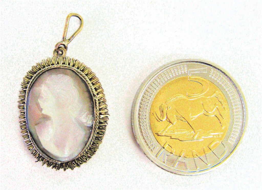 Italian Sterling Silver 800 Cameo Pendant