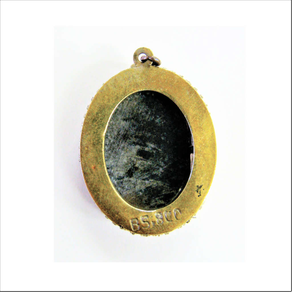 Italian Sterling Silver 800 Cameo Pendant