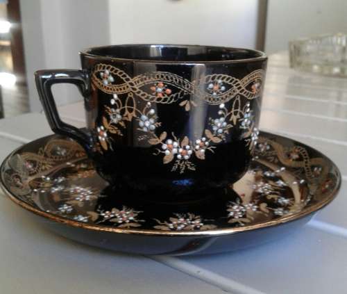 *RARE* 1905 Gibson & Son Teapot with 4 Cups & Saucers. Please read item Description