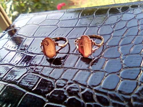 Lot of 2 OLD 9CT Gold Signet Rings