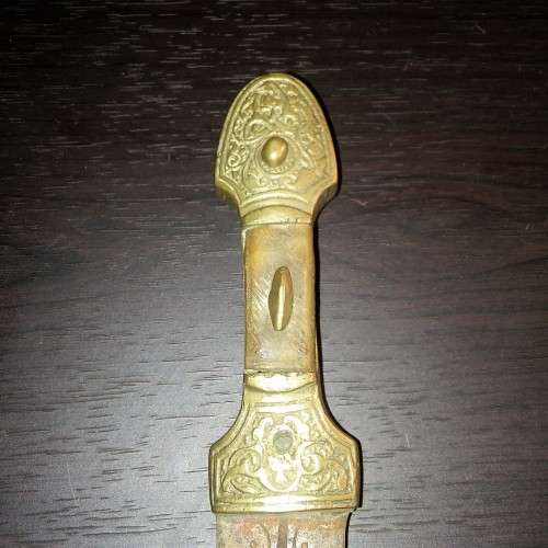 VERY OLD Hand Engraved Syrian Dagger And Sheath