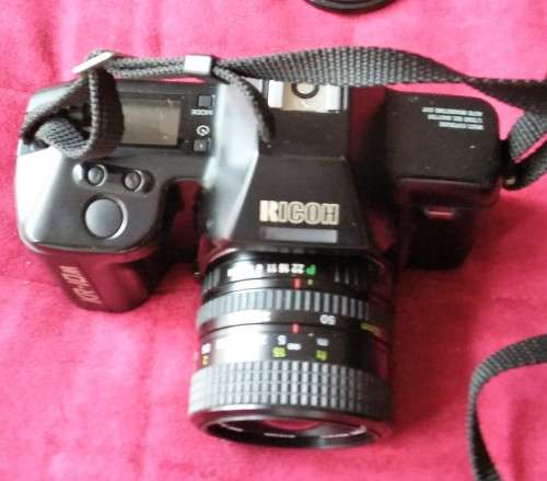 Ricoh KR-10M SLR 35mm film manual focus camera PLUS Ricoh Rikenon P Zoom lens