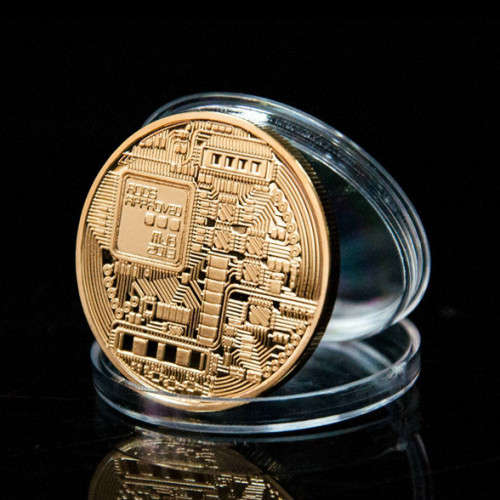 Gold Plated Bitcoin Token Collectible BTC Coin