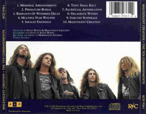 Malevolent Creation - The Ten Commandments (1st Pressing)