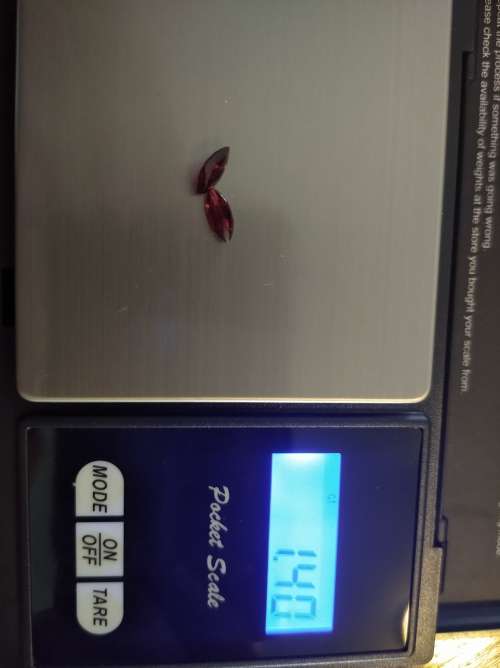 Naturally mined Garnet Pair