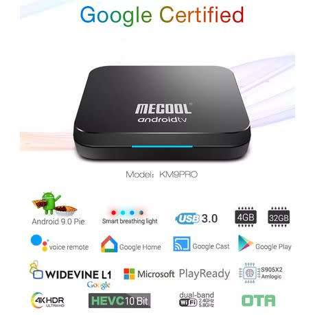 Mecool KM9 Pro Deluxe Android 10 TV Box 4GB RAM 32GB ROM
