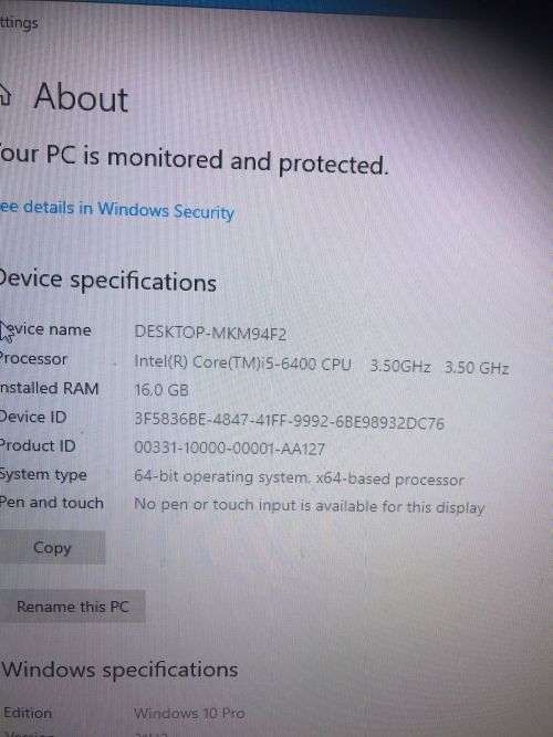 Dell 7020 i5-6400 pc box with 16gb ram