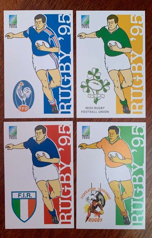 RUGBY WORLD CUP POSTCARDS-