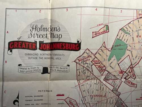 Holmden`s Street Plan of Greater Johannesburg