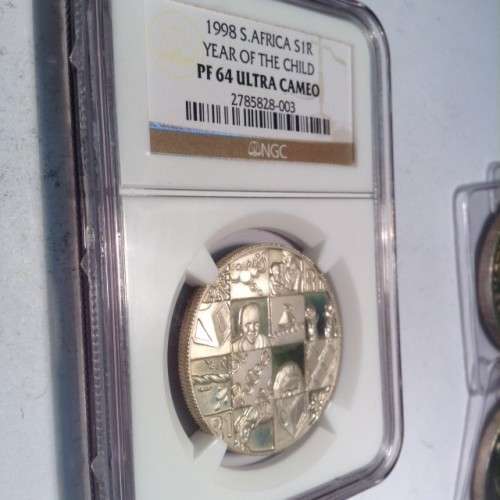 1998 silver 1 Rand Year of the Child PF 64 Ultra Cameo
