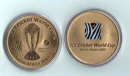 24 ct gold plated Cricket World Cup 2003