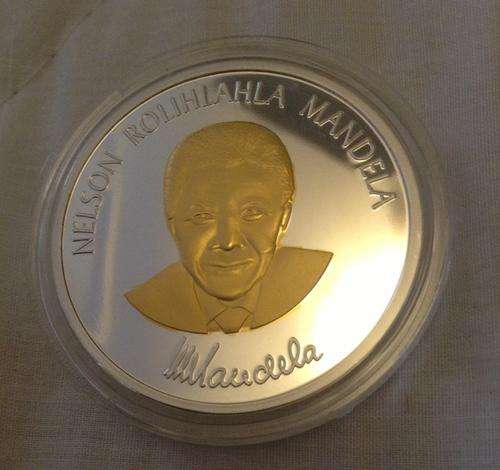 Nelson Mandela Ioz "Long walk to freedom" medal with signature